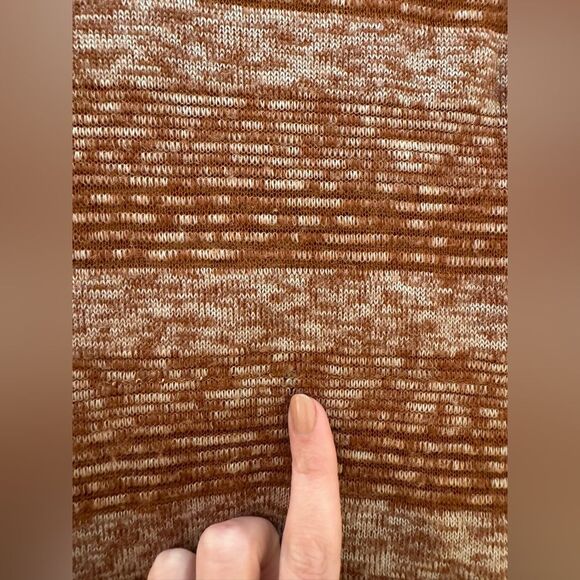 Free People Oversized Rust Orange Sweater with Lace Accents Women’s Size Small - Picture 13 of 13